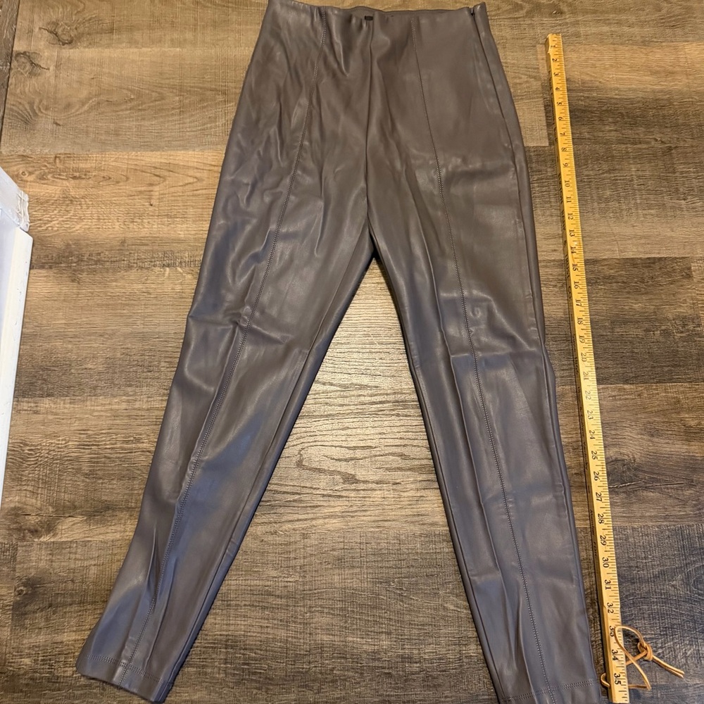 Ann Taylor Black Faux Leather Pants